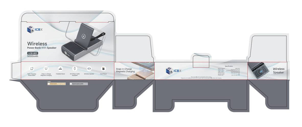 Fast Charging Power Bank with Wireless Charger & Speaker