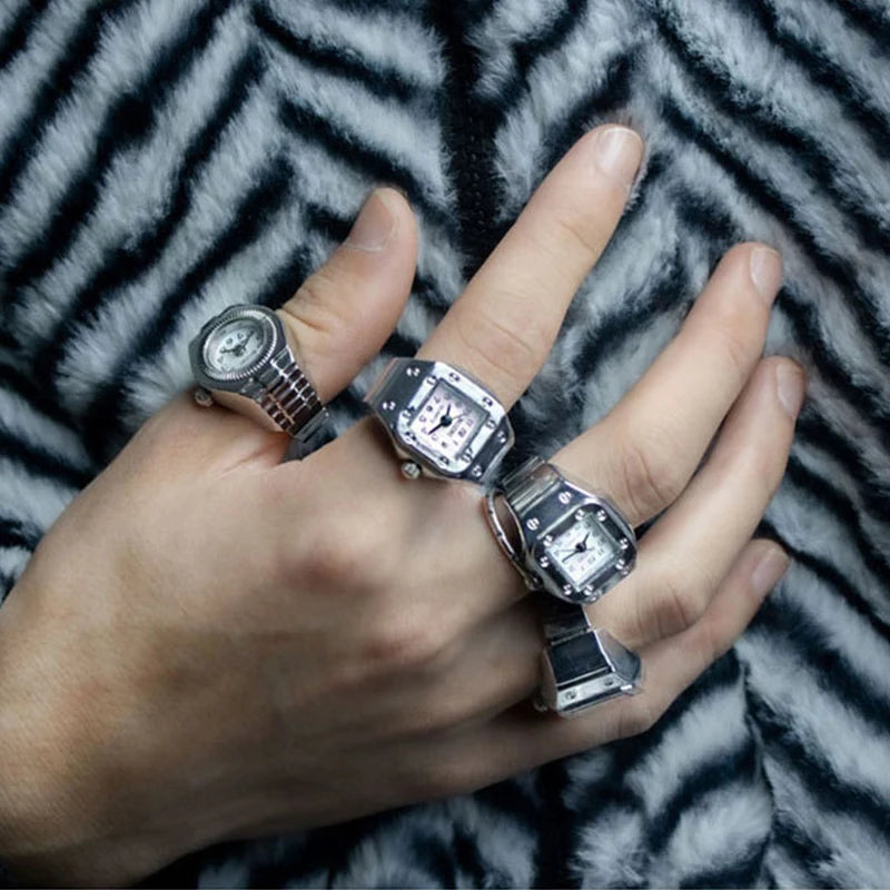 Vintage Y2K Finger Watch Rings