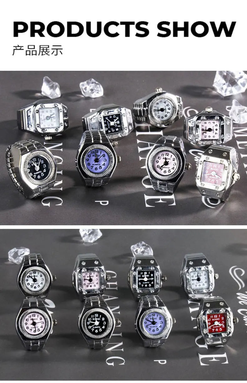 Vintage Y2K Finger Watch Rings